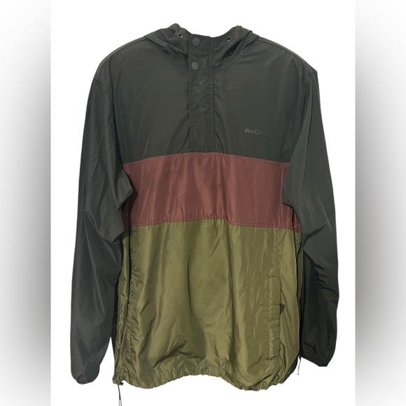 RVCA Men's Black, Maroon, and Olive Windbreaker Sz/XL - Picture 13 of 16